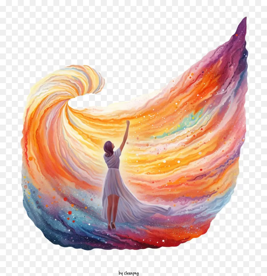 giant towel
 towel woman spirituality watercolor