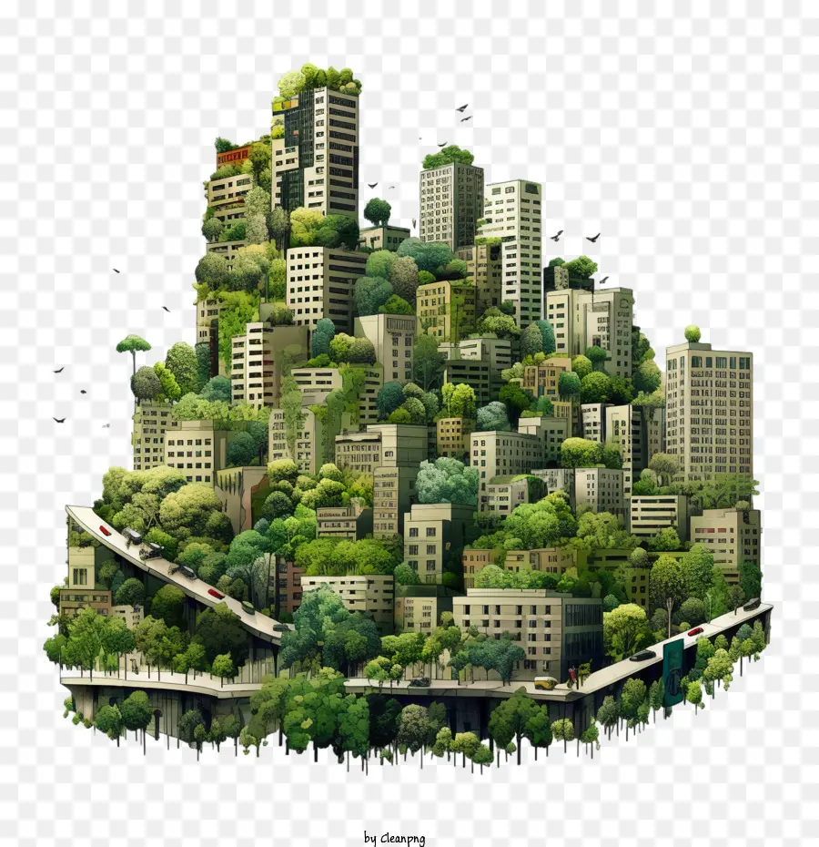 landscape
 environment green city buildings