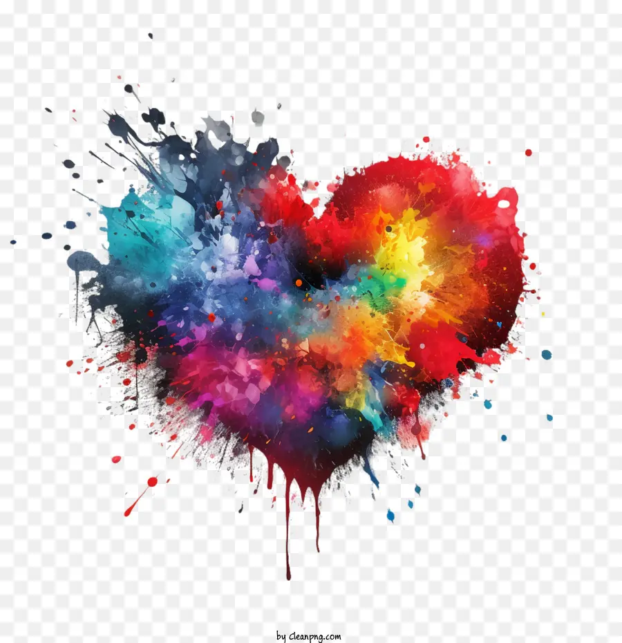 bigbang
 heart colorful heart splatter