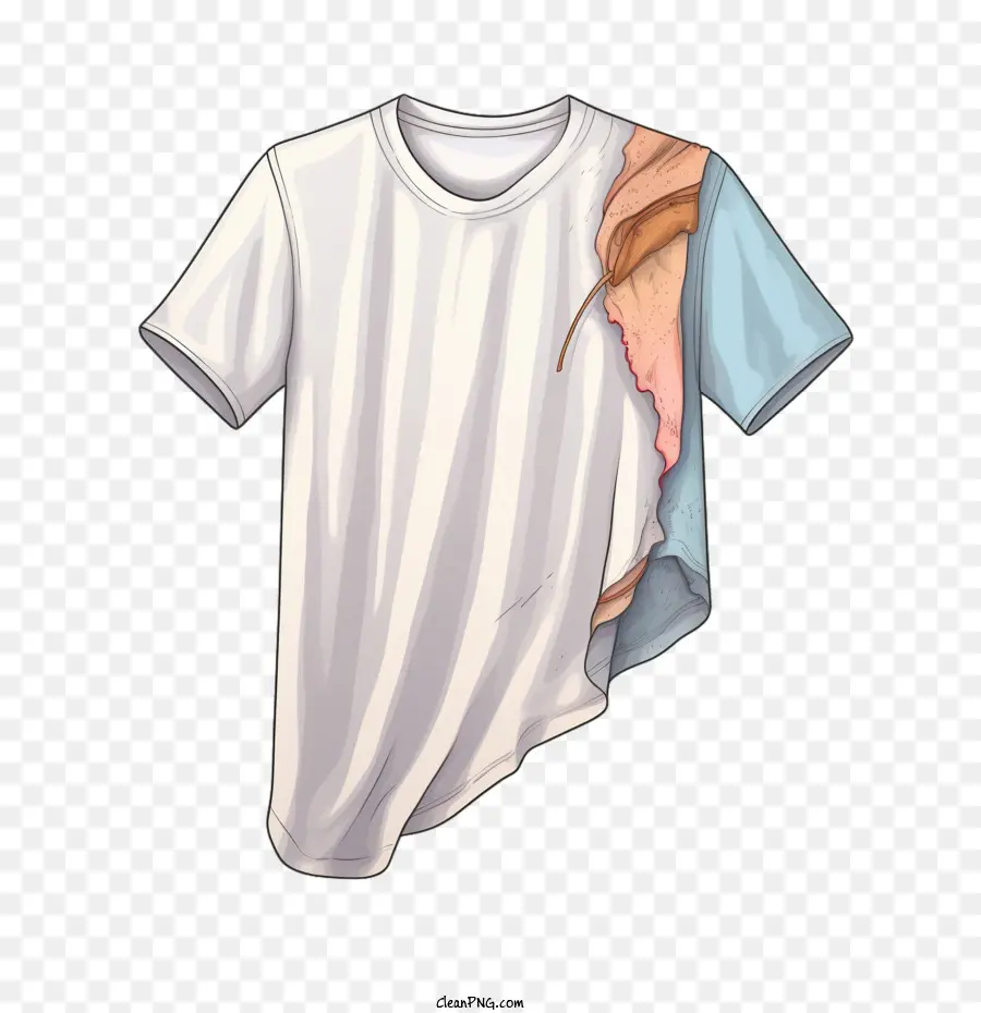t-shirt t-shirt white sleeves folded