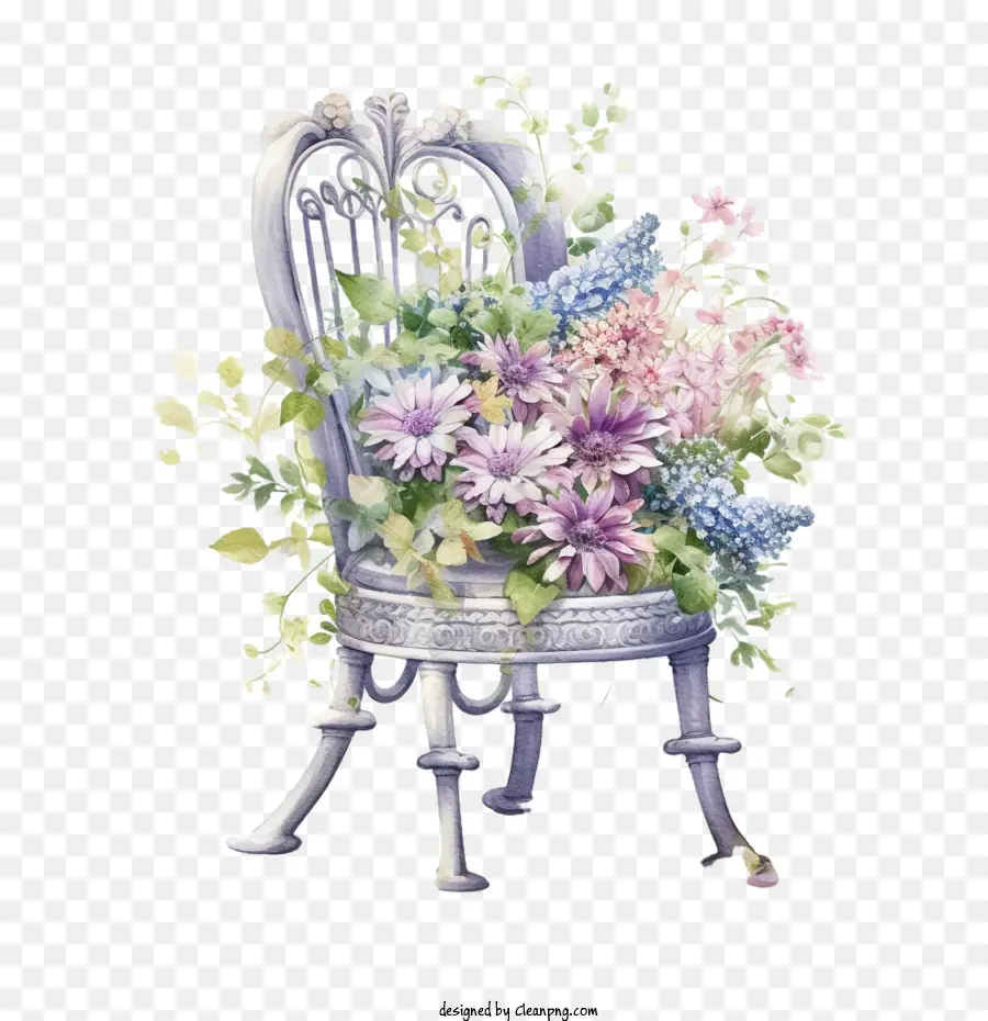 garden chair floral vintage chair garden