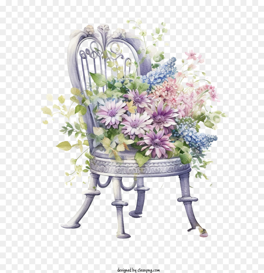 Gartenstuhl Blumener Vintage Stuhl Garten - 