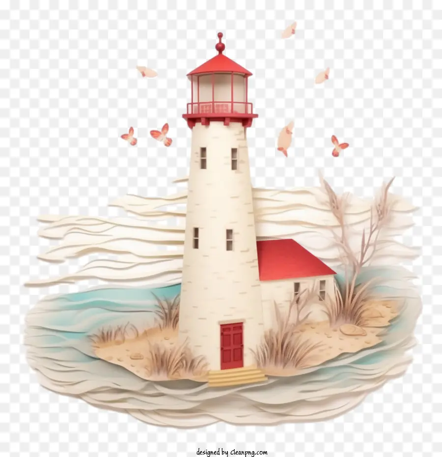 lighthouse
 paper art lighthouse lighthouse red white