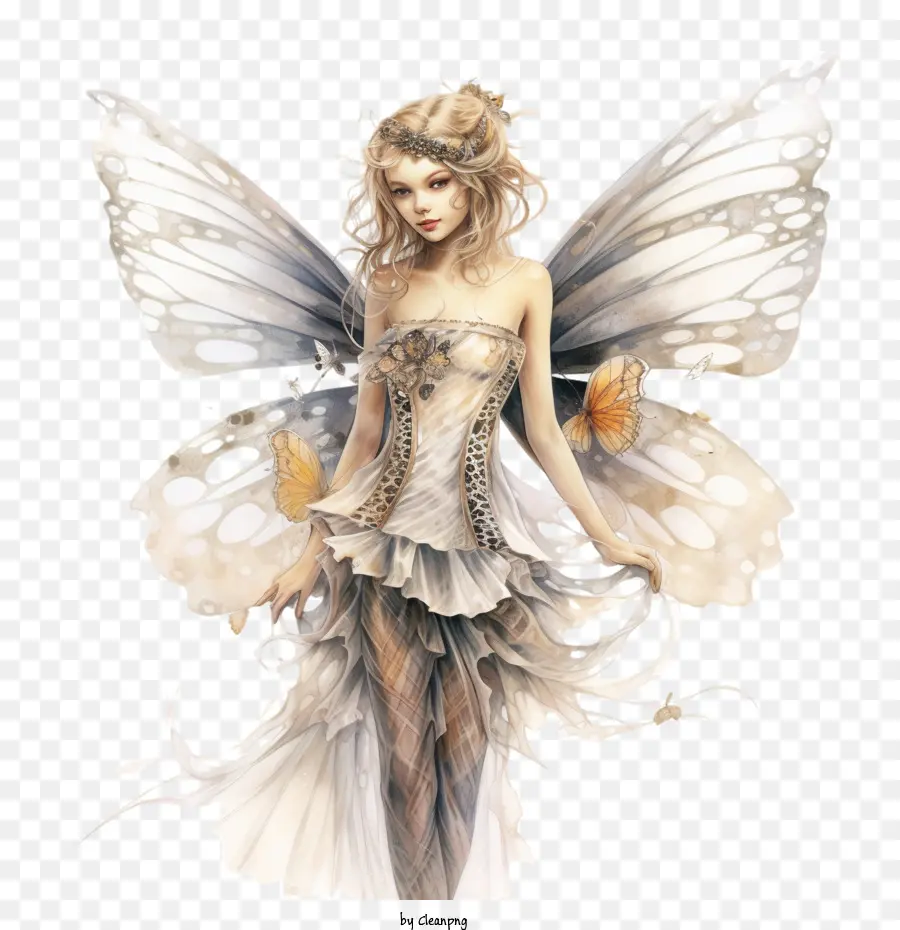 Fairy Fairy Winged Woman Dress - 