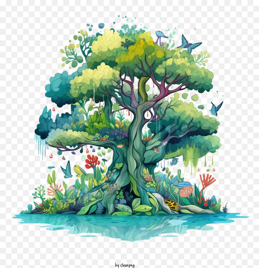 Abstrakter Baum
 
Große Baumwassertiere - 