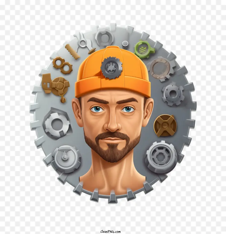 man engineer mechanic industrial gears