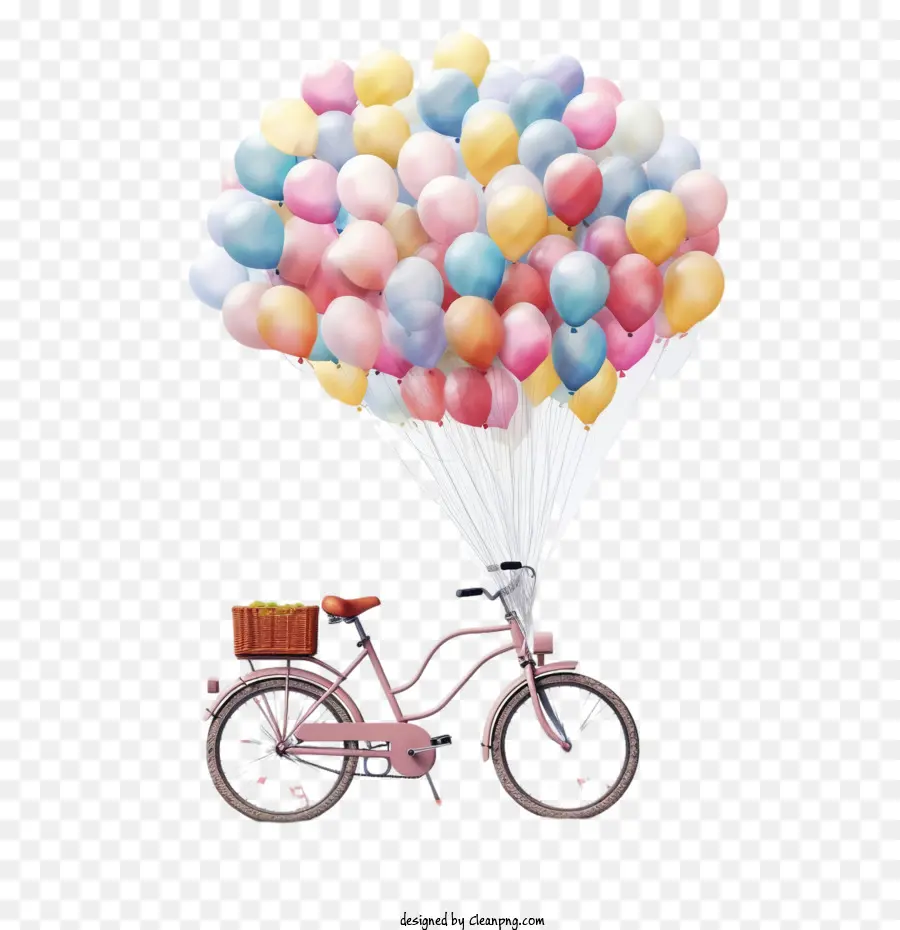 bicicletta
 
palloncini in bicicletta in bicicletta colorata - 