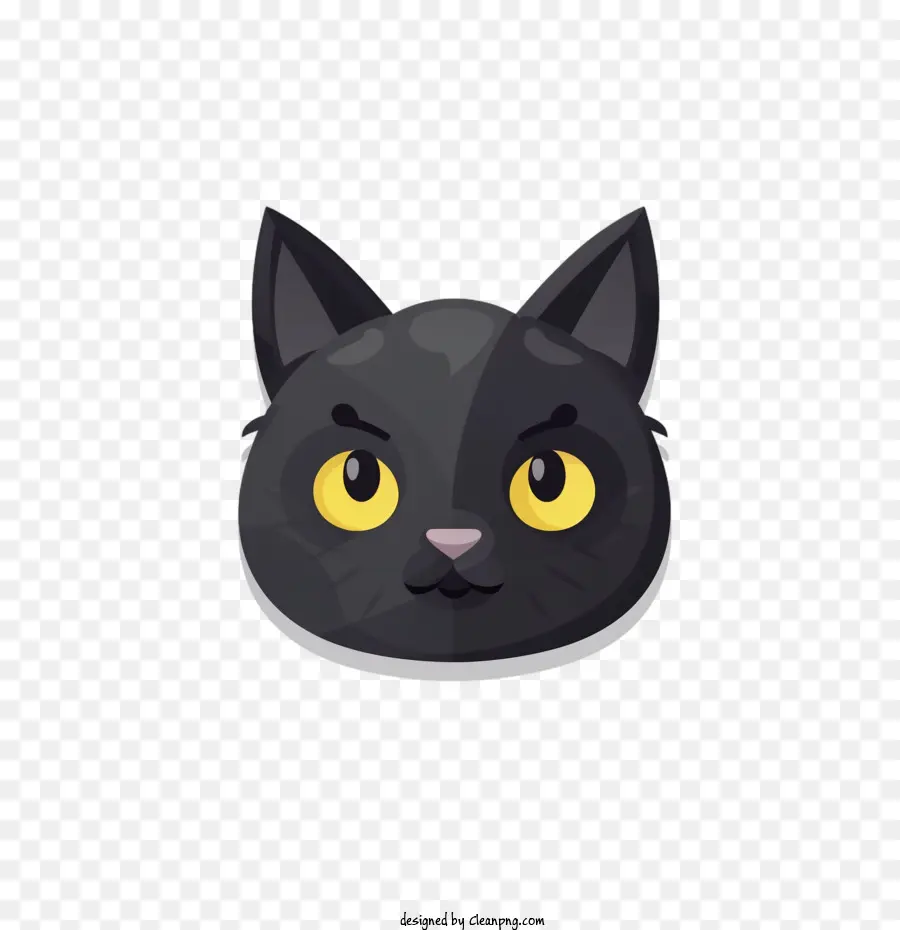 Mèo mèo đen biểu hiện mắt đen - 
