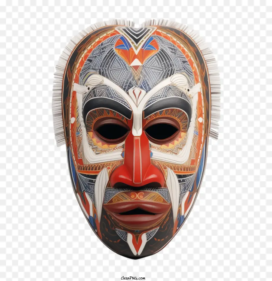 Papua -Neuguinea -Maskenmaske Dekorative farbenfrohe Gesichtsbehandlung - 