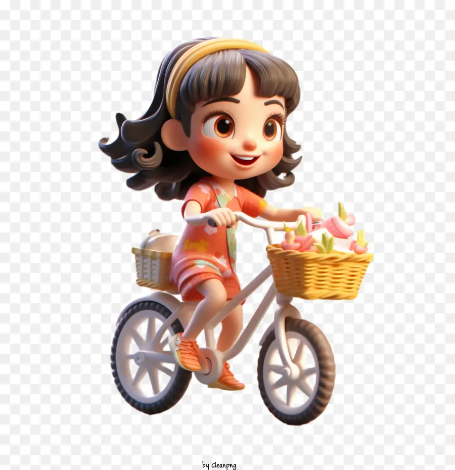 riding bike
 girl girl bicycle flowers