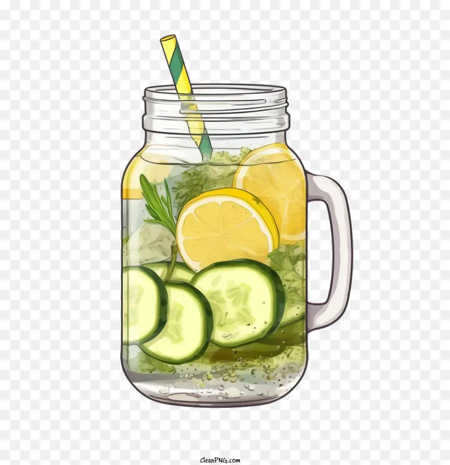 lemonade drink lemonade cucumber sliced lemon mint
