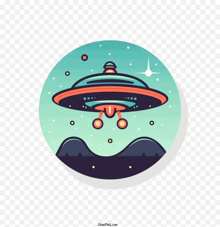 UFO UFO Flying Saucing Alien Spacecraft Extraterrestrial Vehicle - 