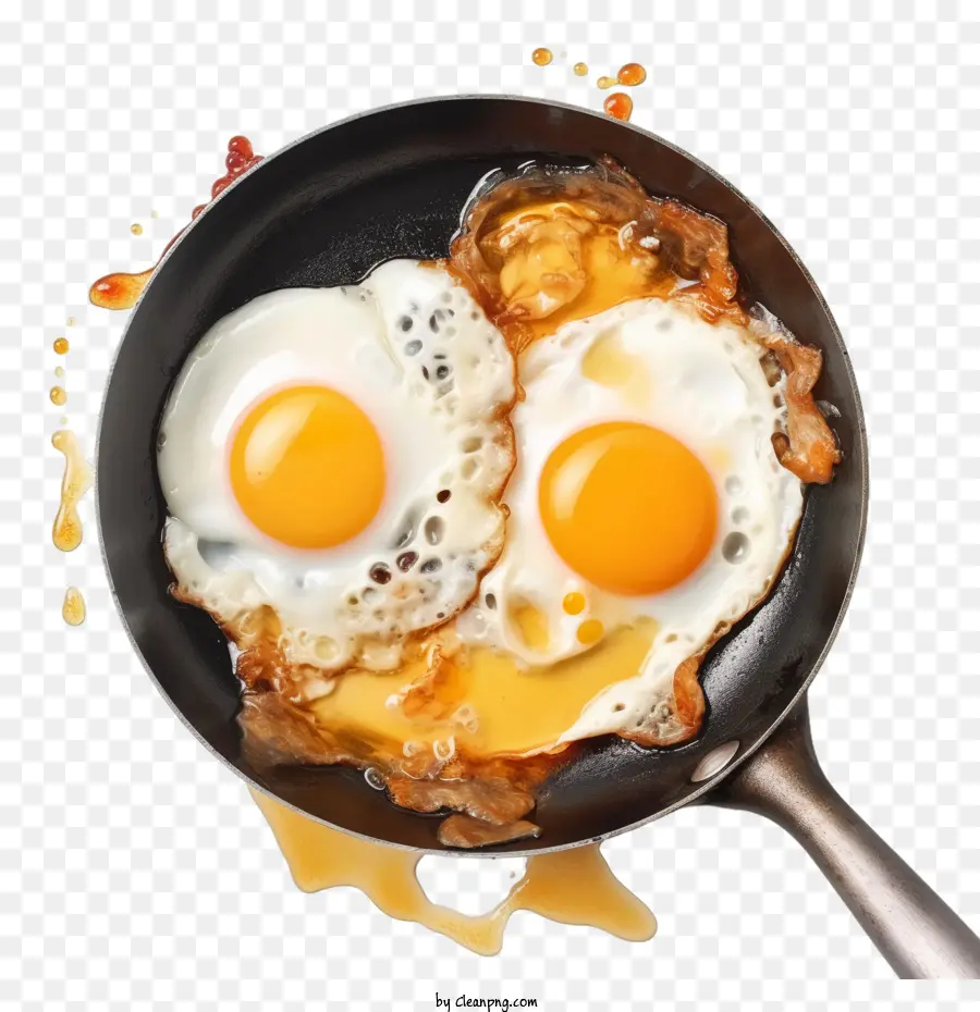 Gebratene Eier gebratenes Frühstücks Essen - 