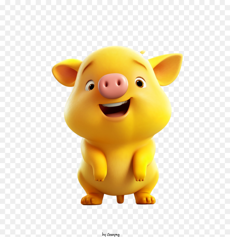 cartoon pig cute adorable playful smiling
