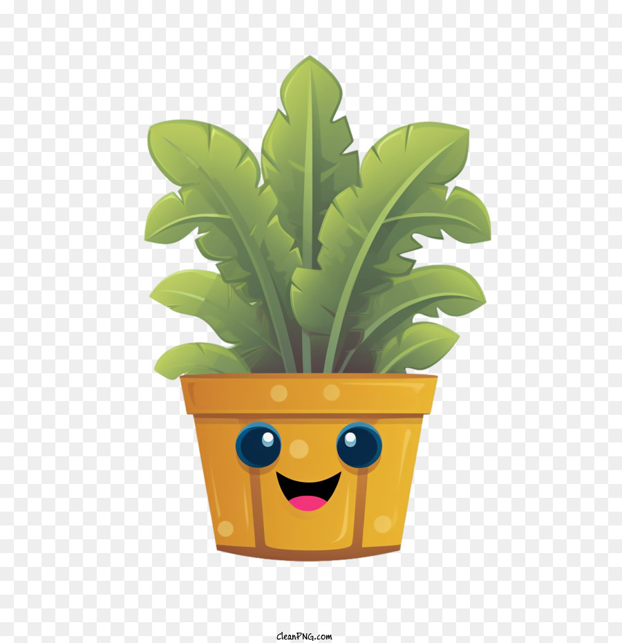 potted plant plant pot yellow smiling png download - 4096*4096