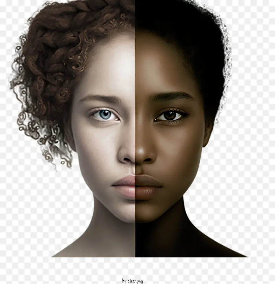 Frau Afroamerikaner Hautton dunkler Haut hellhaut Haut - 
