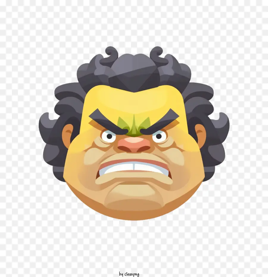 ogre angry frowning furrowed brow scowl