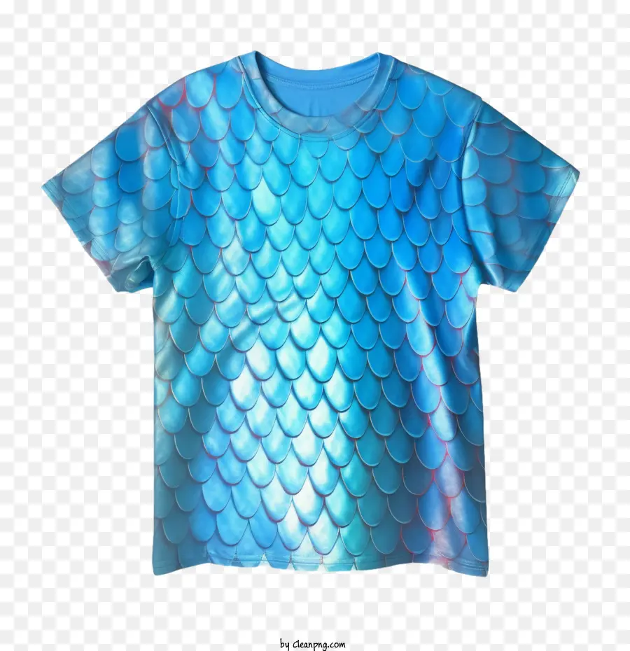 t-shirt
 blue t-shirt shimmering scales aquatic