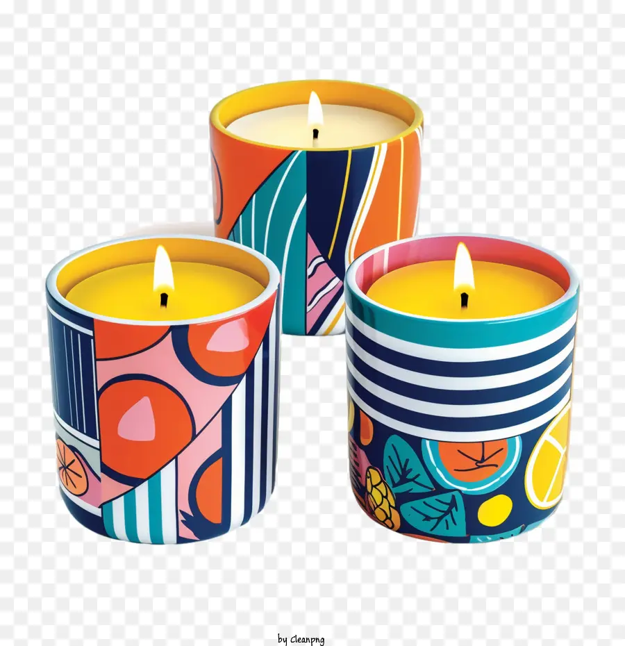 candles colorful decorative vibrant whimsical