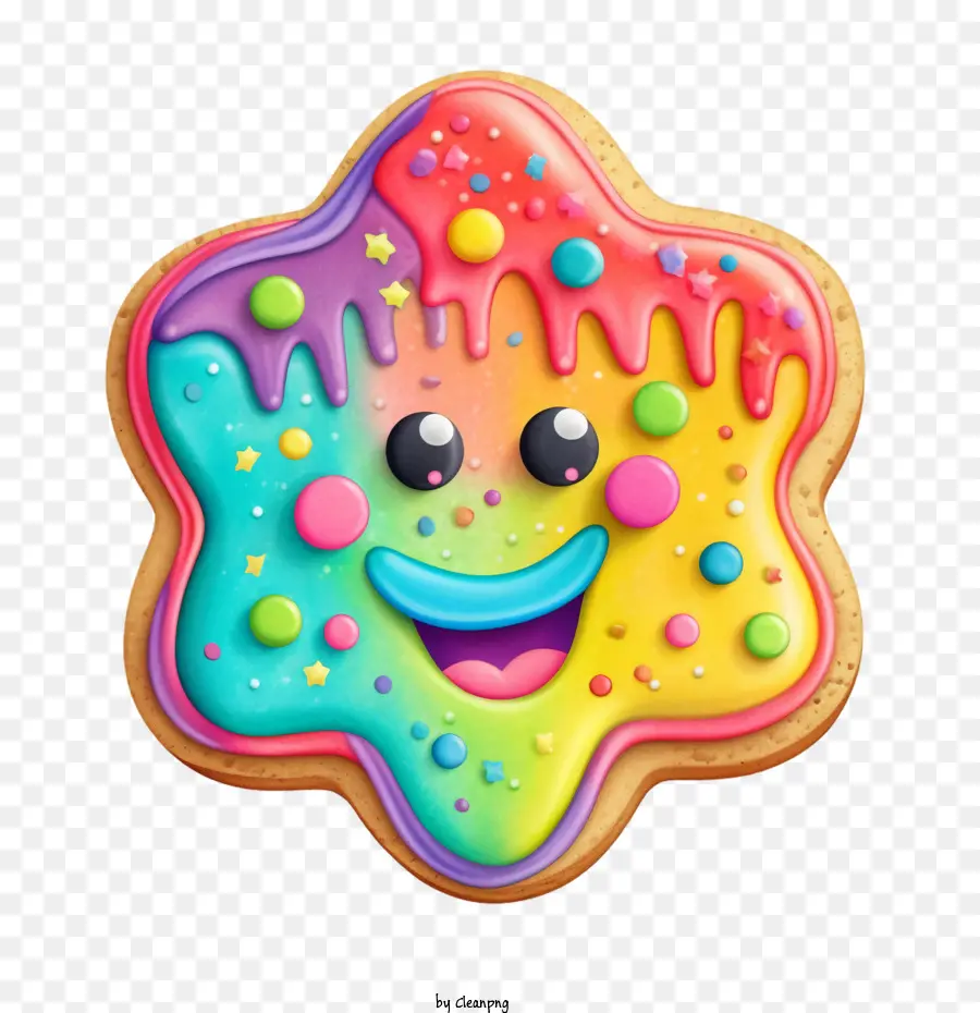 sugar cookie candy star icing colorful