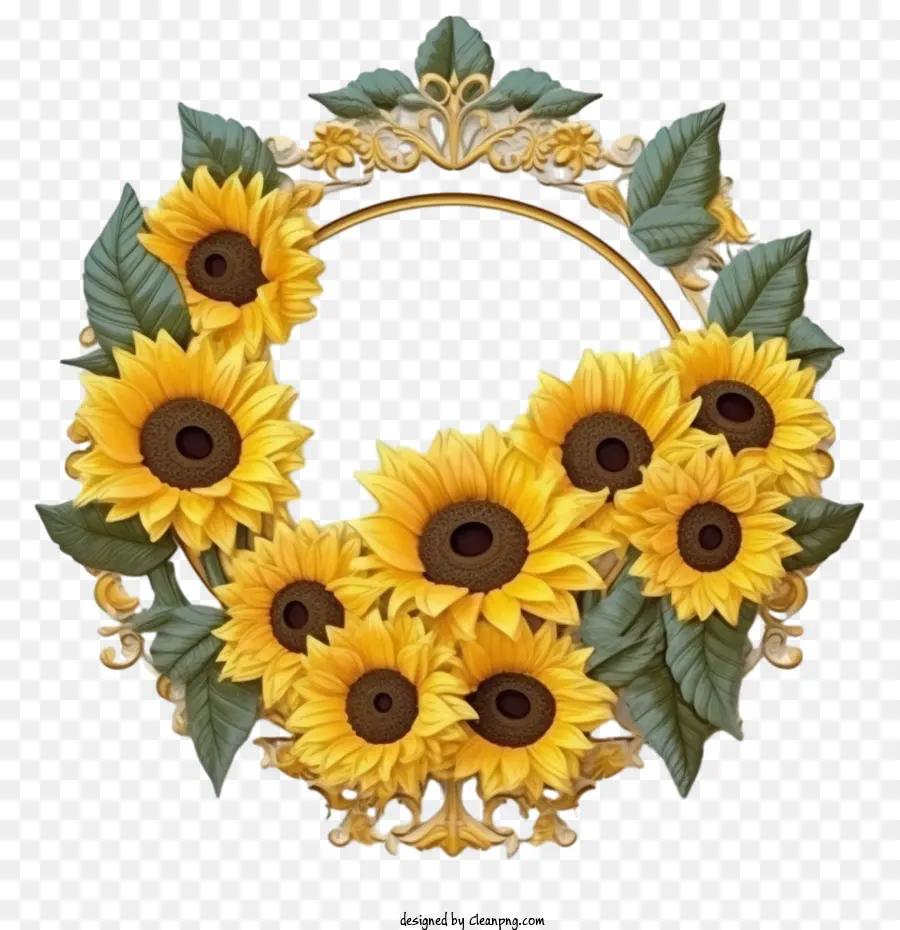Sonnenblumenrahmen Sonnenblumen Rahmen dekorative Blumen - 
