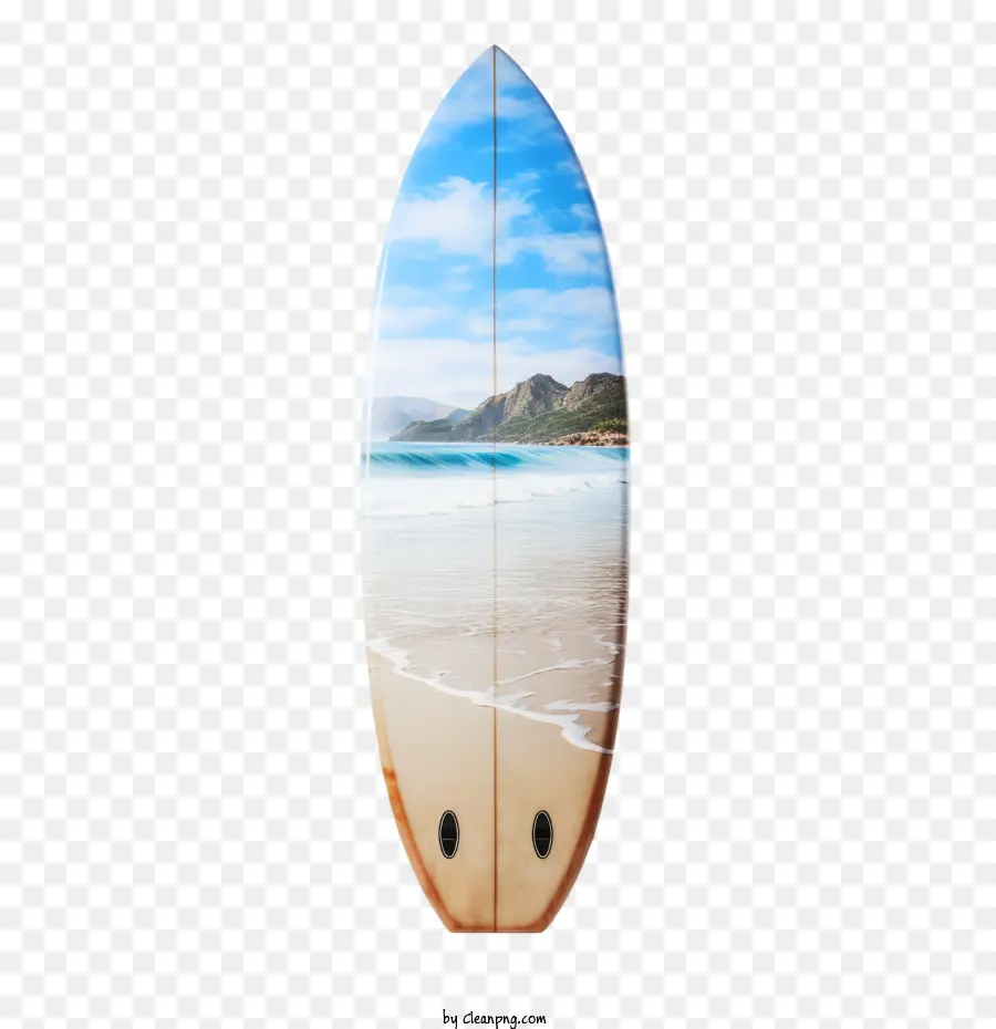 Surfing Board Sandy Beach Ocean Waves Sun - 