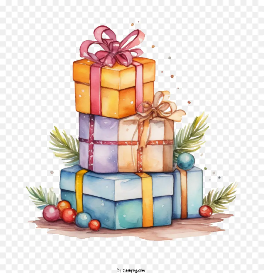watercolor christmas gifts
 boho christmas gifts present gifts holiday