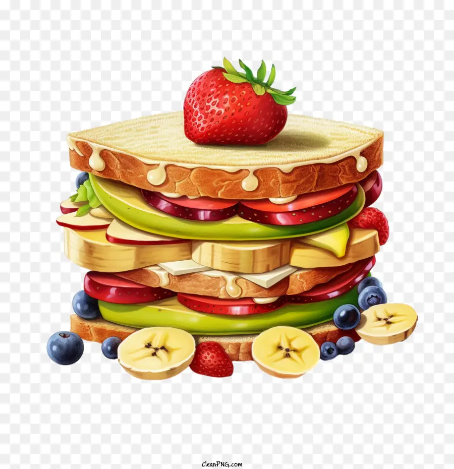 Sandwich sandwich di frutta verdura di pane frutta - 