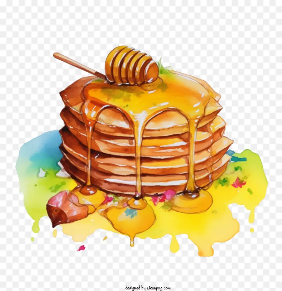 pancakes
 honey pancakes syrup honey