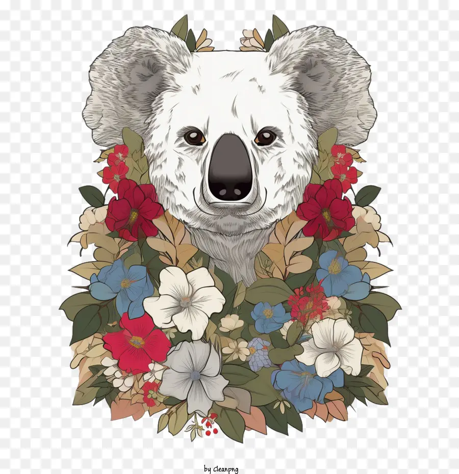 Koala Koala Bär florale Natur - 