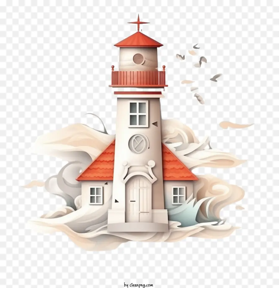 lighthouse lighthouse clouds waves wind