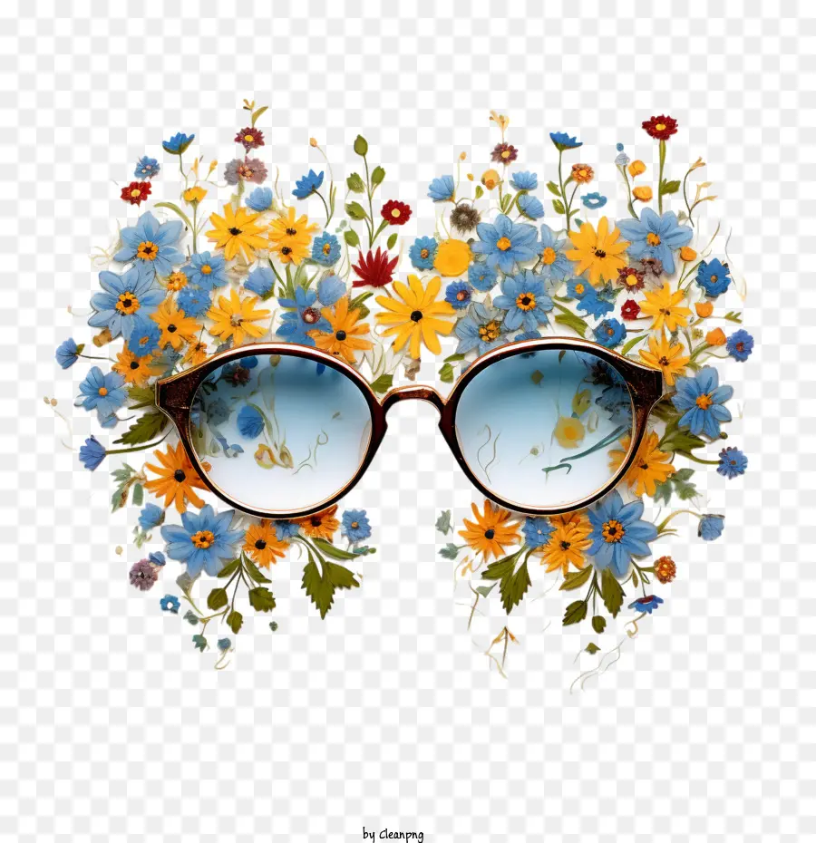occhiali da sole fiori occhiali da sole retrò vintage - 
