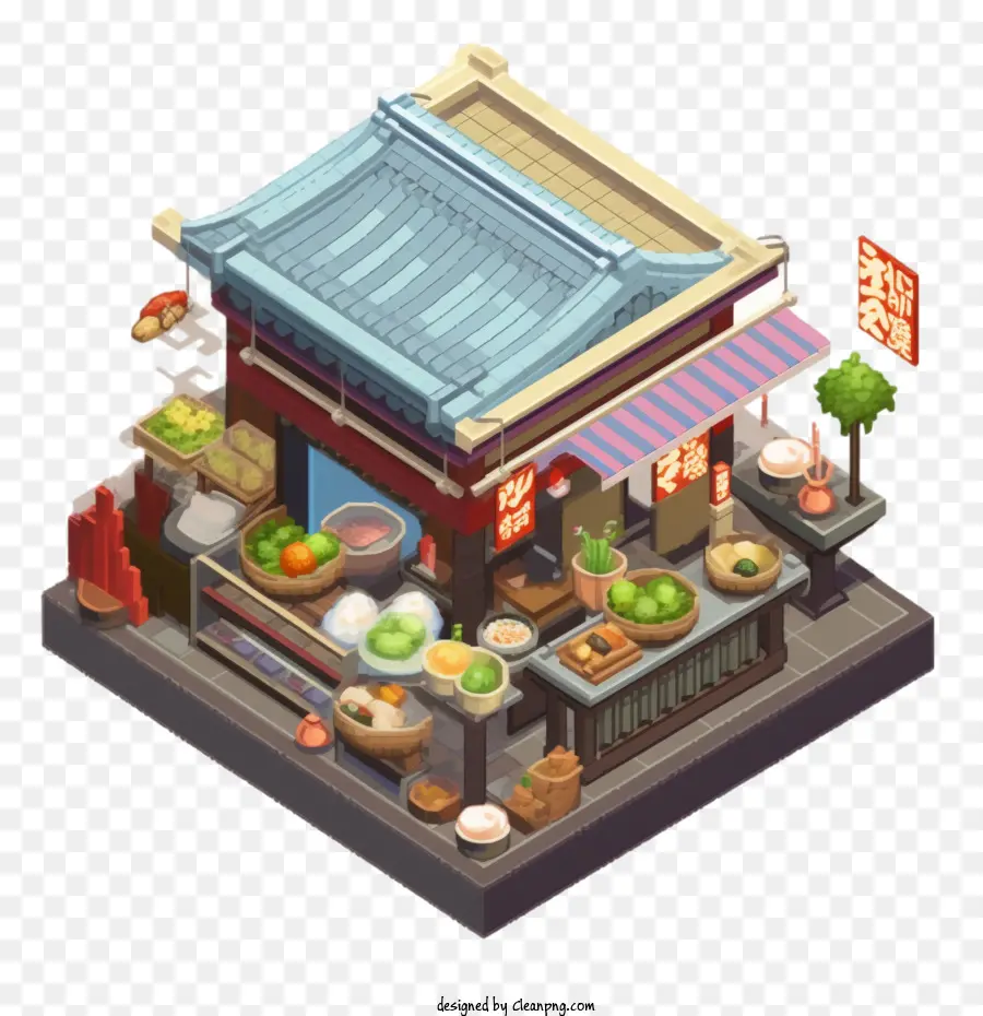 Japanisches Gebäude Restaurant Food Street Food Asiatische Küche - 