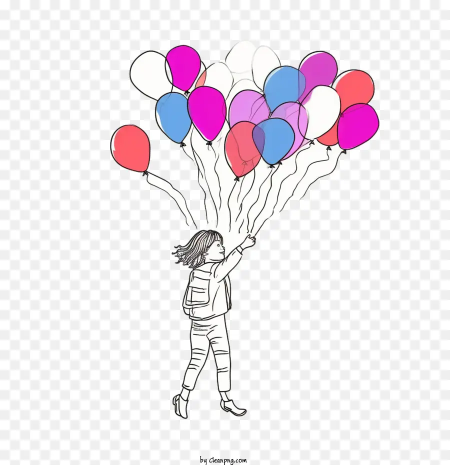 Mädchen Mädchen Luftballons Partyfeier - 