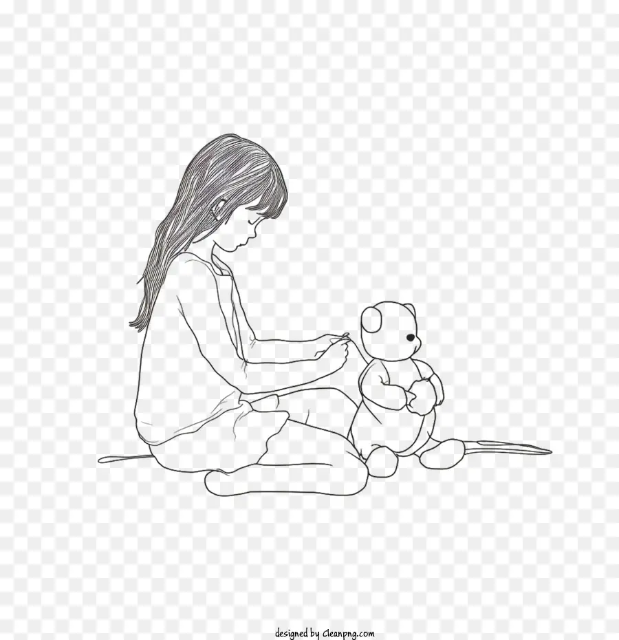 Mädchen Mädchen Zeichnen Kindermutter - 