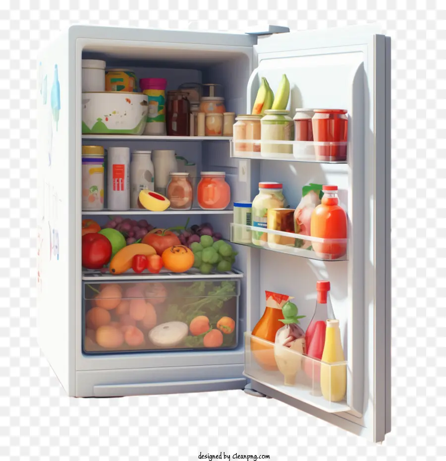 refrigerator refrigerator food fruits vegetables