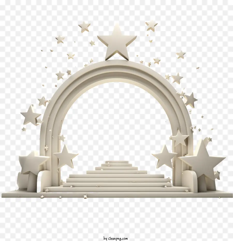 stars arch gate stairs stars night sky
