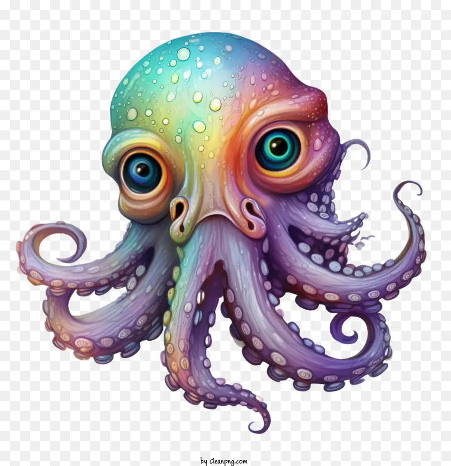 Octopus polpo colorato carino stravagante - 