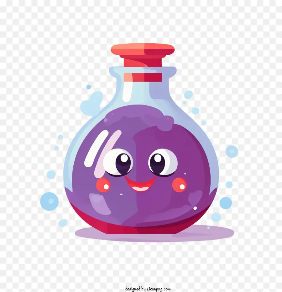 potion chemistry lab purple liquid flask bubble