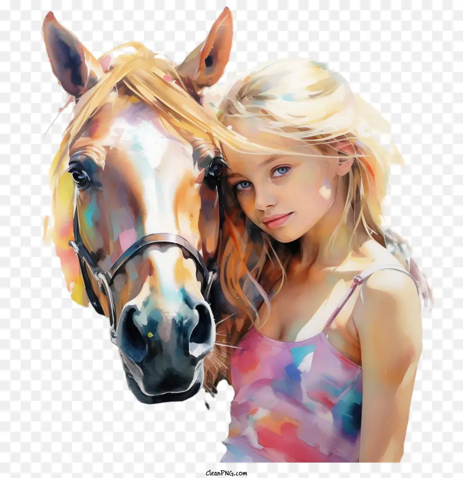 Girl Horse