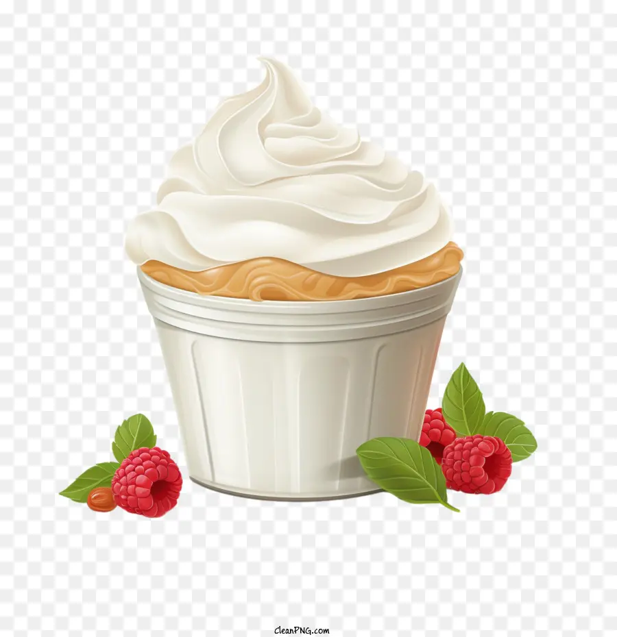 Kem đánh bông nội dung hình ảnh Raspberry Whipped Cream Cup - 