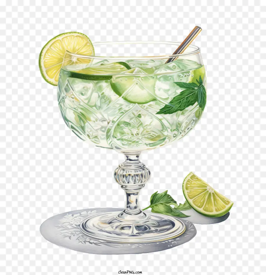 National Anisette Day Cocktail Glass Lime Minze - 
