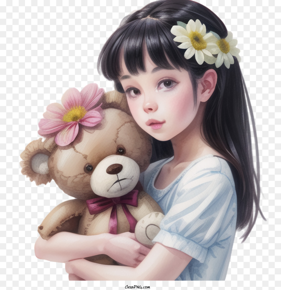 Sofyee Japanese Soft Girl Cute Teddy Bear Print Lotus Leaf Without Ste