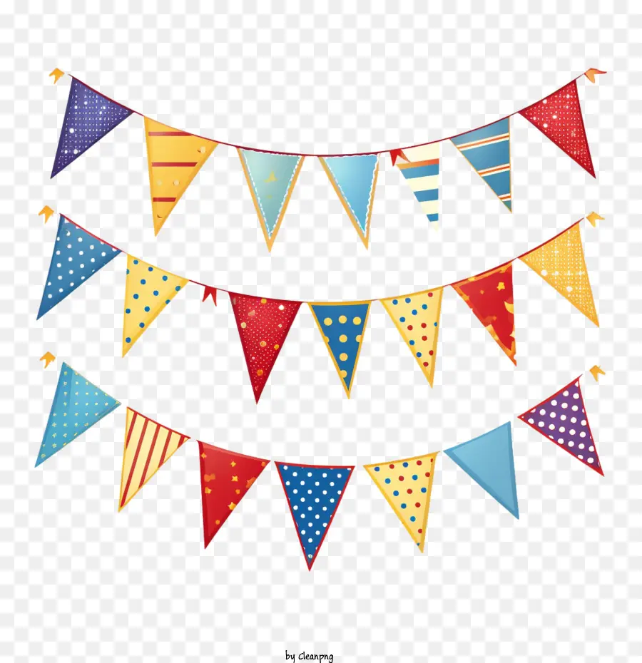 string pennants
 string garlands bunting party decoration colorful
