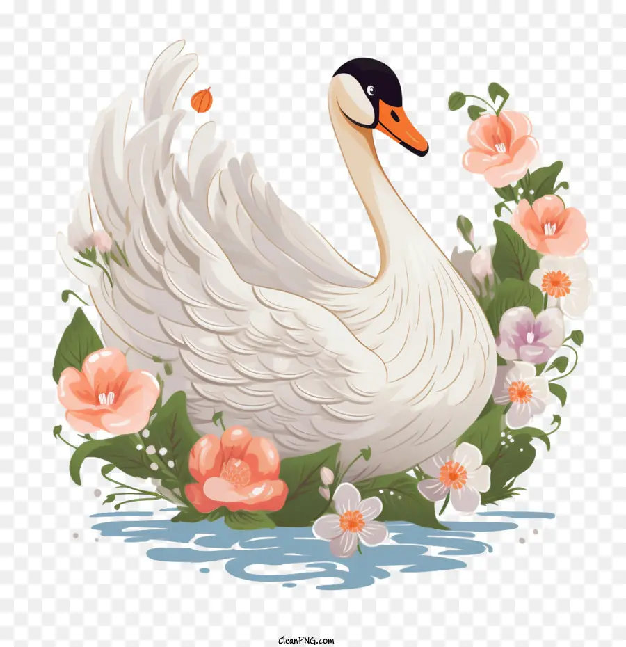 Swan Swan White Swan Swimming Lake - 
