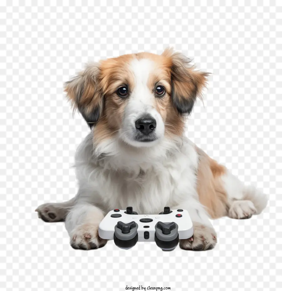 trò chơi video ngày chó trắng chó màu nâu và chó trắng con chó vui tươi - 