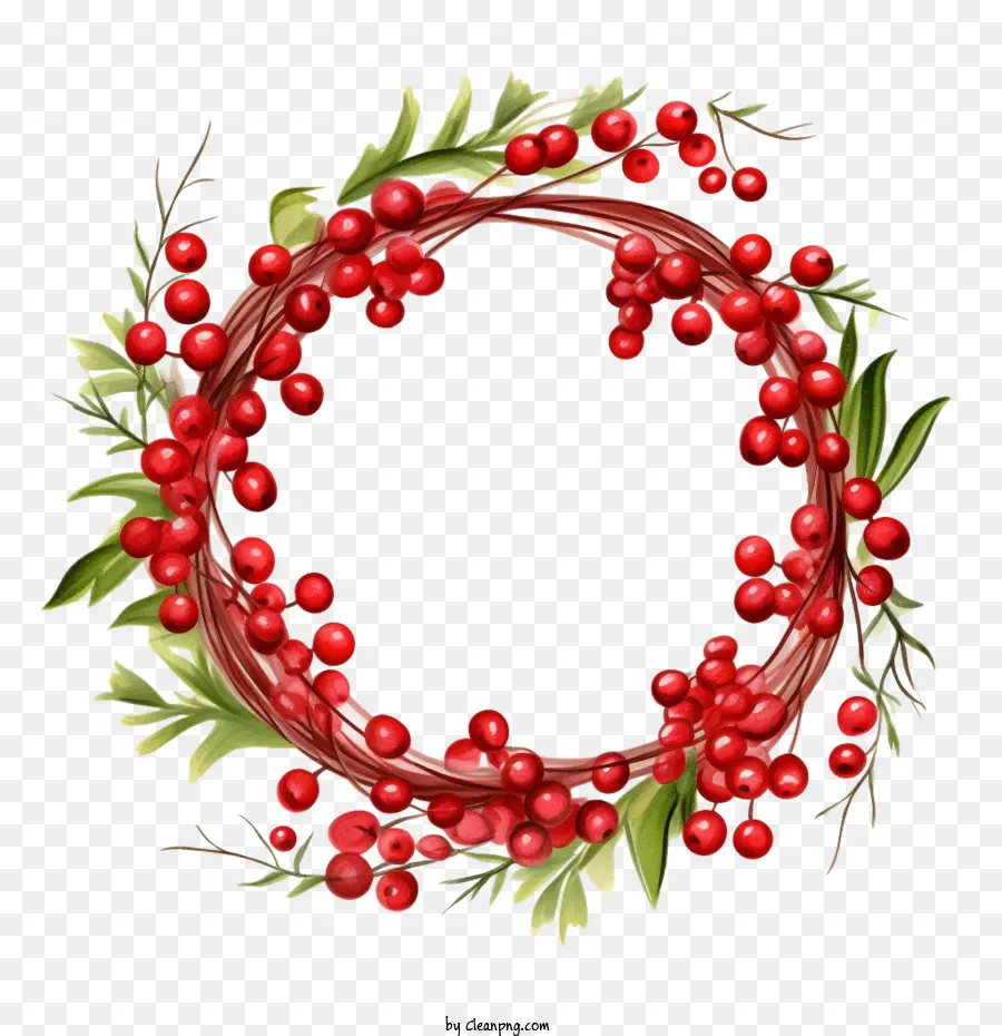 red cranberries wreath wreath red berries holly berries wreath with berries