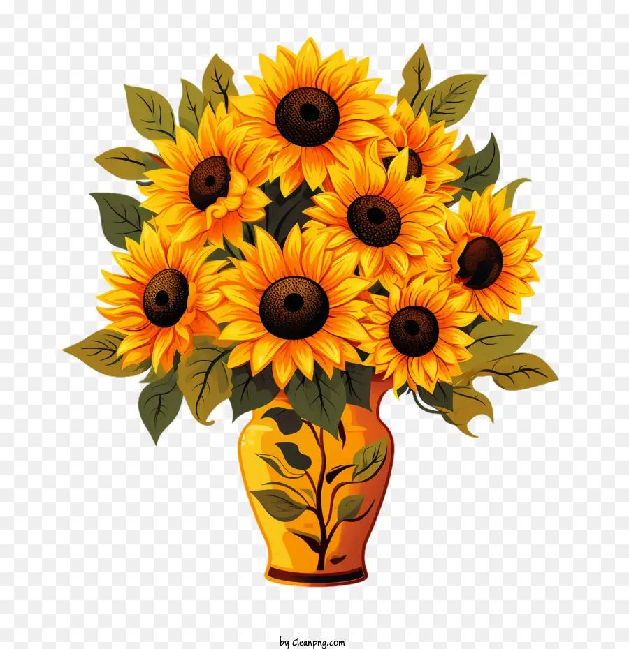 National Sunflower Day Bouquet Sunflowers Yellow Vase - 
