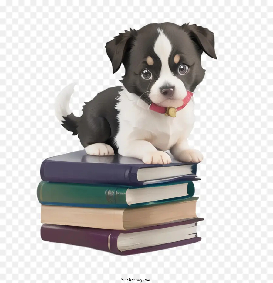 Reading Book Dog Cuppy Book Pile Reading - 