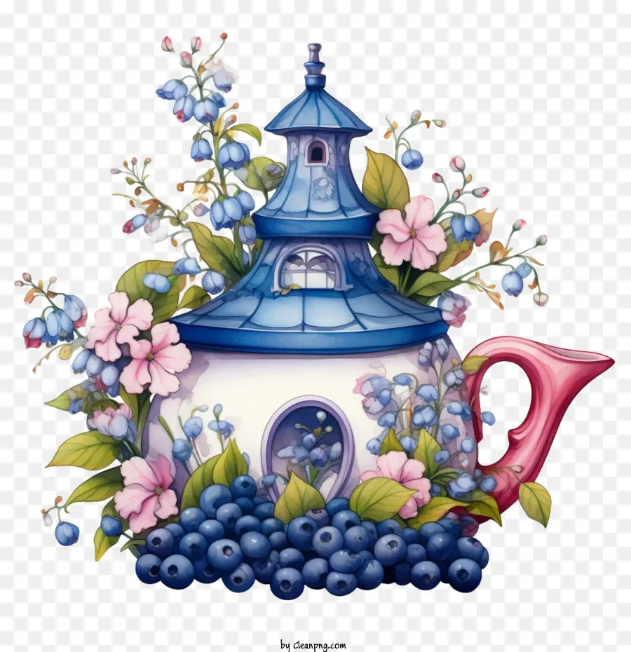 blueberry
 teapot house
 harvest festival teapot blueberries